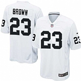 Nike Men & Women & Youth Raiders #23 Brown White Team Color Game Jersey,baseball caps,new era cap wholesale,wholesale hats